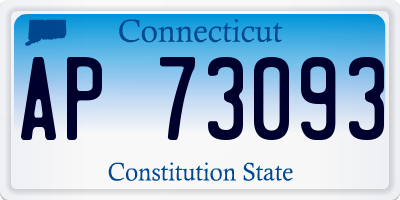CT license plate AP73093