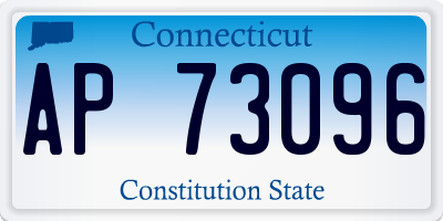 CT license plate AP73096