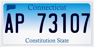 CT license plate AP73107