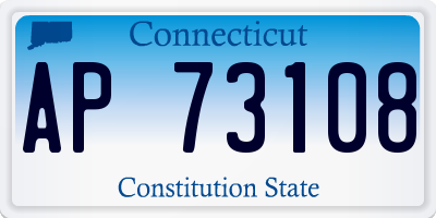 CT license plate AP73108