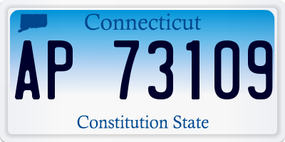 CT license plate AP73109