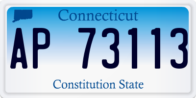 CT license plate AP73113