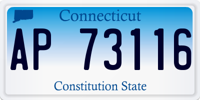 CT license plate AP73116