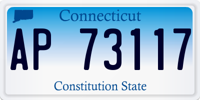 CT license plate AP73117