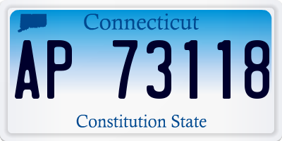 CT license plate AP73118