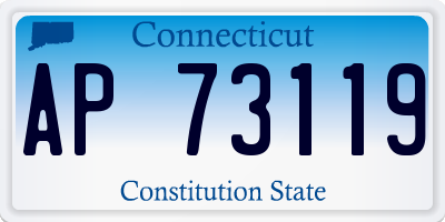 CT license plate AP73119