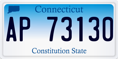 CT license plate AP73130