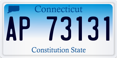 CT license plate AP73131
