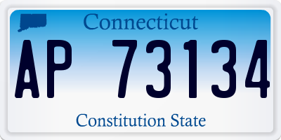 CT license plate AP73134