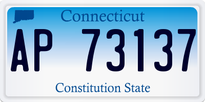 CT license plate AP73137