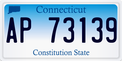 CT license plate AP73139