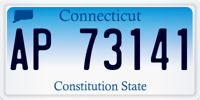 CT license plate AP73141