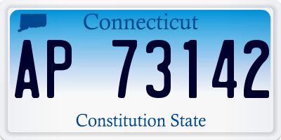 CT license plate AP73142
