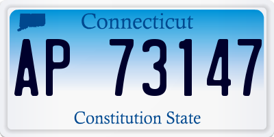 CT license plate AP73147