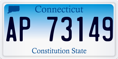 CT license plate AP73149