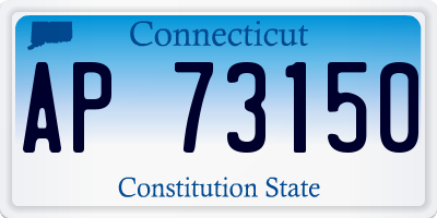CT license plate AP73150
