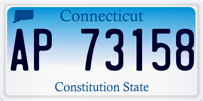 CT license plate AP73158