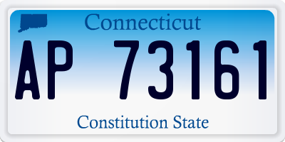 CT license plate AP73161