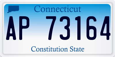 CT license plate AP73164