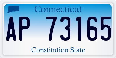 CT license plate AP73165