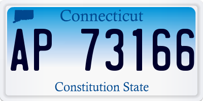 CT license plate AP73166