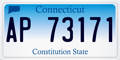 CT license plate AP73171