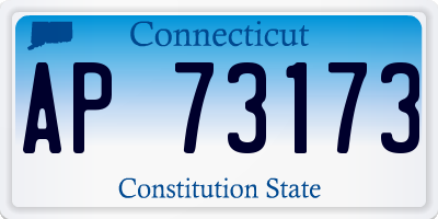 CT license plate AP73173