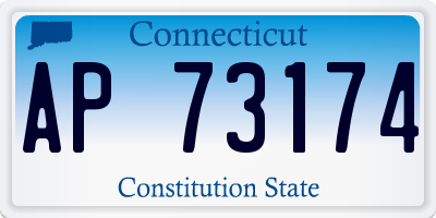 CT license plate AP73174