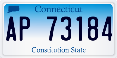 CT license plate AP73184