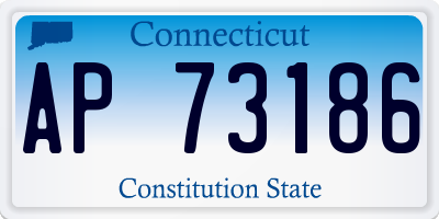 CT license plate AP73186