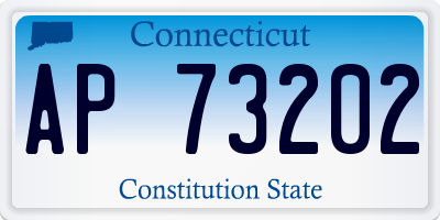 CT license plate AP73202
