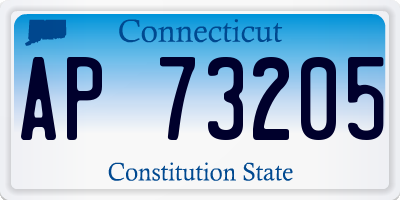 CT license plate AP73205