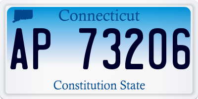 CT license plate AP73206