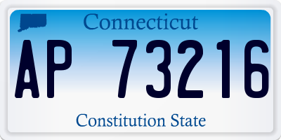 CT license plate AP73216