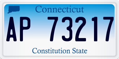 CT license plate AP73217