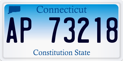 CT license plate AP73218