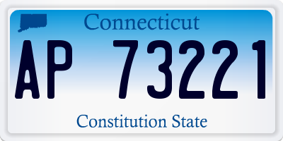 CT license plate AP73221