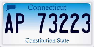 CT license plate AP73223