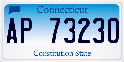 CT license plate AP73230