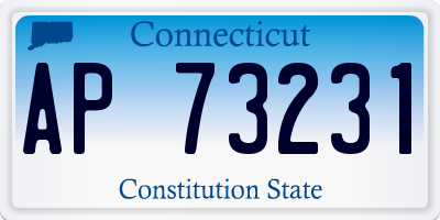 CT license plate AP73231