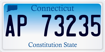 CT license plate AP73235