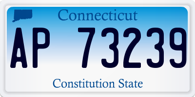 CT license plate AP73239
