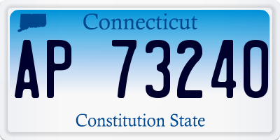 CT license plate AP73240
