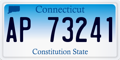 CT license plate AP73241