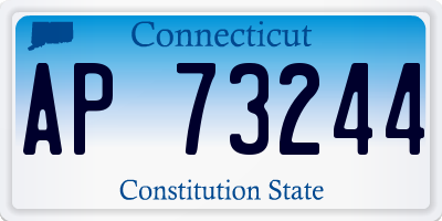 CT license plate AP73244