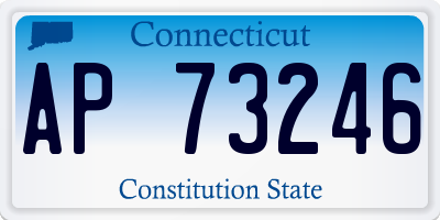 CT license plate AP73246