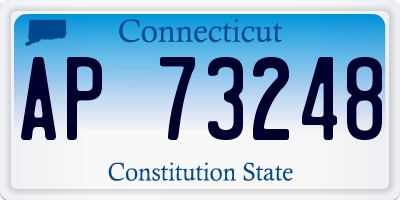 CT license plate AP73248