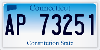 CT license plate AP73251