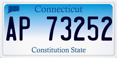 CT license plate AP73252