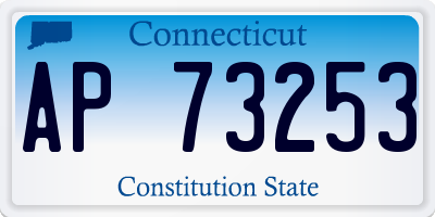 CT license plate AP73253
